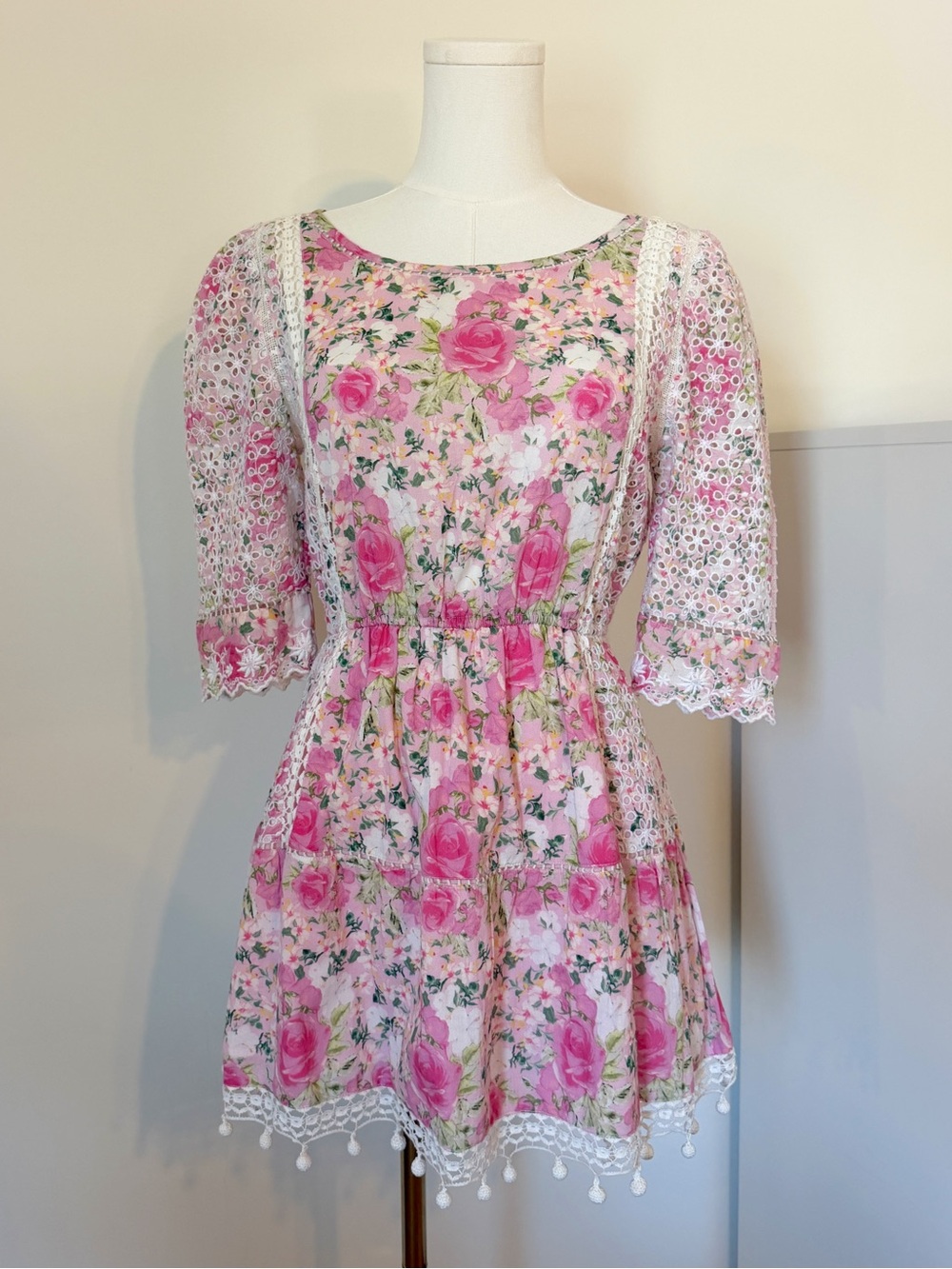 LoveShackFancy Novalie Mini Dress 4P Petite